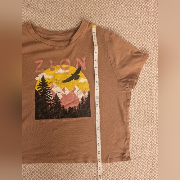 Zion National Park Graphic Crop Top cotton - Brown - Picture 7 of 12